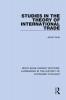 Studies in the Theory of International Trade