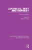Language Text and Context