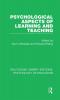 Psychological Aspects of Learning and Teaching