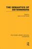 Semantics of Determiners