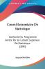 Cours Elementaire De Statistique: Conforme Au Programme Arrete Par Le Conseil Superieur De Statistique (1895)
