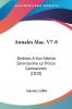 Annales Mac. V7-8: Dediees A Son Altesse Serenissime Le Prince Cambaceres (1810)