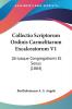 Collectio Scriptorum Ordinis Carmelitarum Excalceatorum V1: Utriusque Congregationis Et Sexus (1884)
