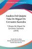 Analisis Del Quijote Vida De Miguel De Cervantes Saavedra: Y Elogio De Miguel De Cervantes Saavedra (1834)