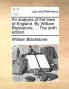 An analysis of the laws of England. By William Blackstone ... The sixth edition.