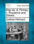 Doe Ex. D. Finney V. Roylance and Others