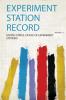 Experiment Station Record Volume 21