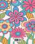 Easy Flower Designs in Large Print Coloring Book for Adults