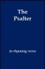 The Psalter in Rhyming Verse
