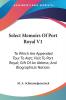 Select Memoirs of Port Royal: To Which Are Appended Tour to Alet; Visit to Port Royal; Gift of an Abbess; and Biographical Notices: 1
