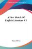A First Sketch Of English Literature V2