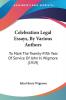 Celebration Legal Essays By Various Authors