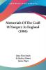 Memorials of the Craft of Surgery in England