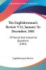 The Englishwoman's Review V12 January To December 1881: Of Social And Industrial Questions (1881)