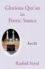 Glorious Qur'an in Poetic Stance Part III
