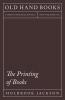 The Printing Of Books