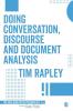 Doing Conversation Discourse and Document Analysis