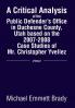 A Critical Analysis of the Public Defender's Office in Duchesne County Utah Based on the 2007-2008 Case Studies of Mr. Christopher Yvellez