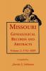 Missouri Genealogical Records and Abstracts Volume 2