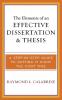 Elements of an Effective Dissertation and Thesis