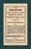 The Law-French Dictionary