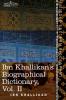 Ibn Khallikan's Biographical Dictionary Volume II