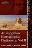An Egyptian Hieroglyphic Dictionary (in Two Volumes) Vol. II: With an Index of English Words King List and Geographical List with Indexes List of