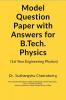 Model Question Paper with Answers for B.Tech. Physics : Model Question Paper with Answers for B.Tech. Physics