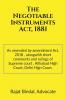 The Negotiable Instruments Act 1881: ( As Amended By Negotiable Instruments (Amendment) Act 2018) Alongwith Short Comments And Rulings Of Supreme Court Allahabad High Court And Delhi High Court...