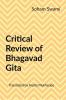 Critical Review of Bhagavad Gita