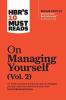 HBR 10 Must Read on Managing Yourself -