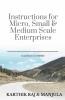 Instructions For Micro Small & Medium Scale Enterprises: Guidelines For Msme