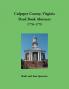 Culpeper County Virginia Deed Book Abstracts 1778-1779