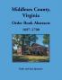 Middlesex County Virginia Order Book Abstracts 1697-1700