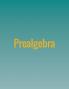 Prealgebra