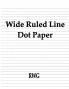 Wide Ruled Line Dot Paper: 50 Pages 8.5 X 11