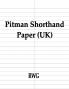 Pitman Shorthand Paper (UK): 100 Pages 8.5 X 11