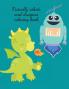 Friendly robots and dragons coloring book