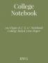 College Notebook: 100 Pages 8.5 X 11 Notebook College Ruled Line Paper