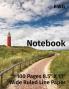 Notebook: 100 Pages 8.5 X 11 Wide Ruled Line Paper
