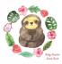 Sloth Baby Shower guest book