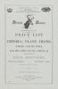 Buck Brothers Price List of Chisels Plane Irons Gouges Carving Tools Nail Sets Screw Drivers Handles & c.
