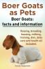 Boer Goats as Pets. Boer Goats: Facts and Information. Raising Breeding Housing Milking Training Diet Daily Care and Health All Included.