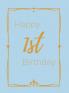 Happy 1st Birthday Guest Book (Hardcover)