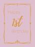 Happy 1st Birthday Guest Book (Hardcover)