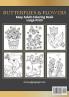 Large Print Easy Adult Coloring Book BUTTERFLIES & FLOWERS