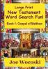 Large Print New Testament Word Search Fun Book 1: Gospel of Matthew (Large Print Bible Word Search Books)