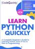 Learn Python Quickly