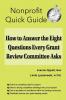 How to Answer the Eight Questions Every Grant Review Committee Asks