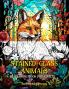 Stained Glass Animals Coloring Book for Adults